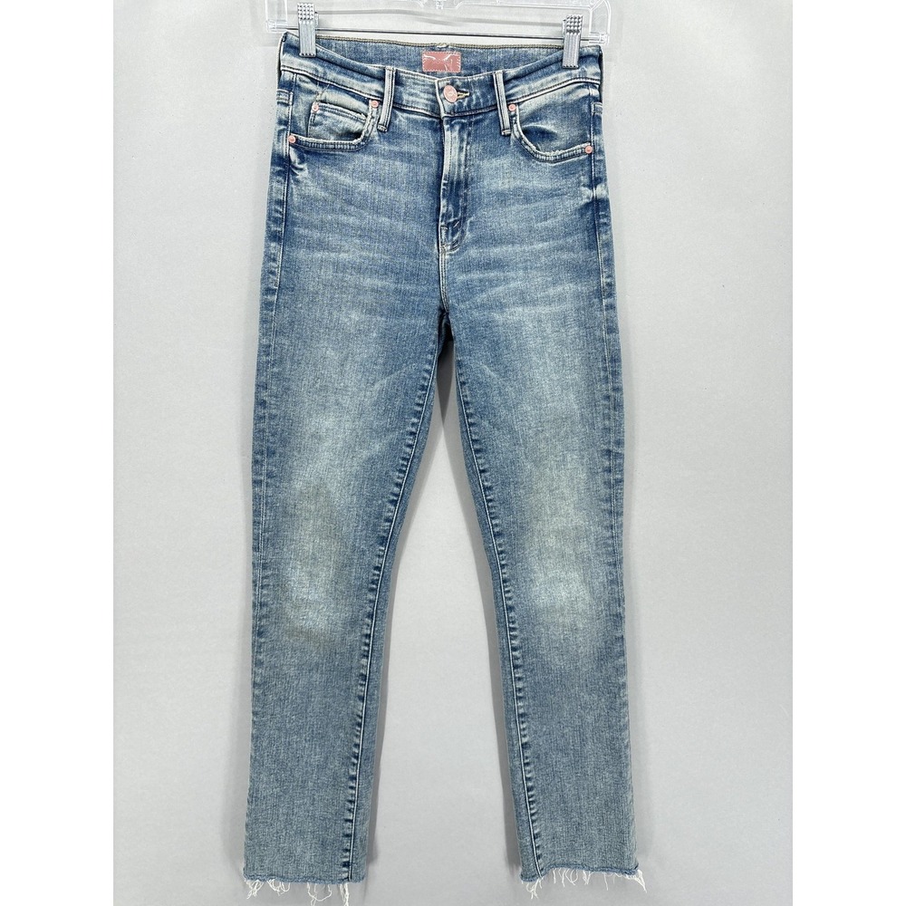 Mother Jeans Womens 25 Blue The Rascal Ankle Fray Raw Hem Stretch Made in USA